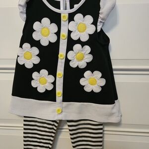 Rare Editions Black and White Daisy Set